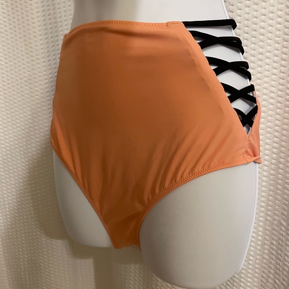 PINK Victoria’s Secret high waist peach bikini bottoms size medium - Picture 7 of 7
